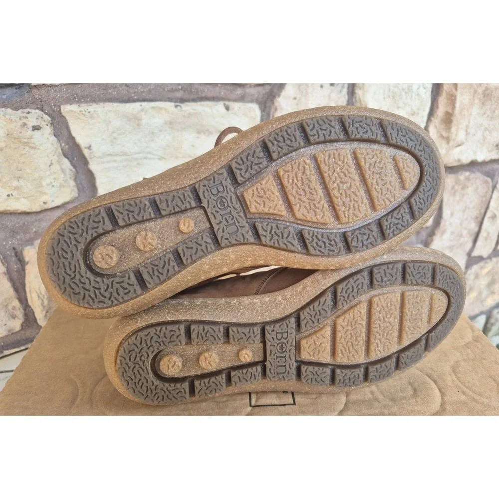 Born Womens 8.5 Brown Leather Chukka‎ Ankle Boots Comfort Lace Up